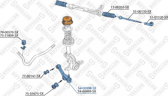 Stellox 54-00998-SX - Vikšro valdymo svirtis autoreka.lt