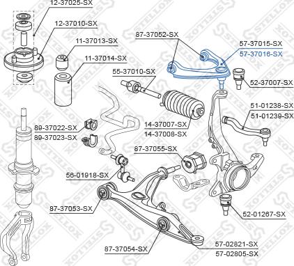 Stellox 57-37016-SX - Vikšro valdymo svirtis autoreka.lt