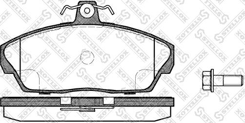 Stellox 348 010-SX - Stabdžių trinkelių rinkinys, diskinis stabdys autoreka.lt