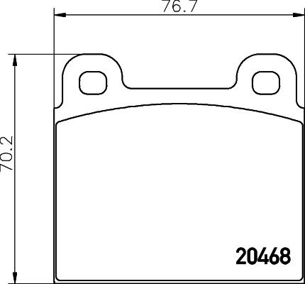 Textar 2046801 - Stabdžių trinkelių rinkinys, diskinis stabdys autoreka.lt