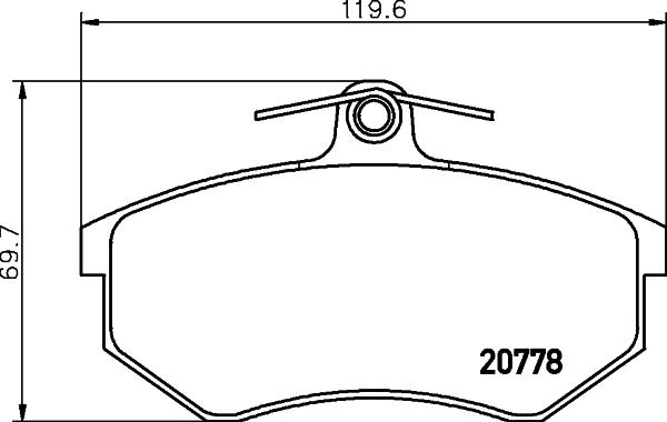 Textar 2077802 - Stabdžių trinkelių rinkinys, diskinis stabdys autoreka.lt