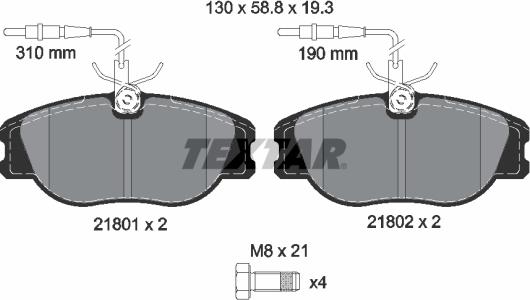 Textar 89003600 - Stabdžių rinkinys, diskiniai stabdžiai autoreka.lt