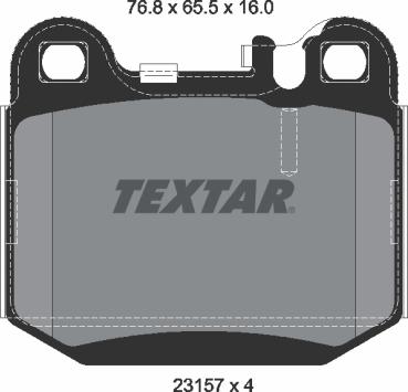 Textar 2315702 - Stabdžių trinkelių rinkinys, diskinis stabdys autoreka.lt