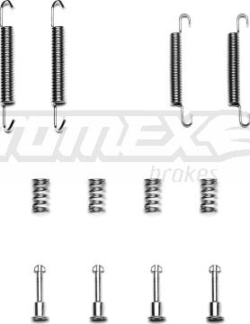 TOMEX brakes TX 40-02 - Priedų komplektas, stabdžių trinkelės autoreka.lt