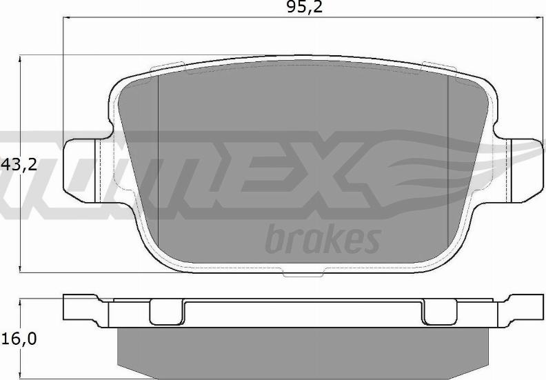 TOMEX brakes TX 14-48 - Stabdžių trinkelių rinkinys, diskinis stabdys autoreka.lt