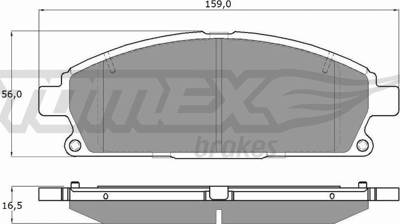 TOMEX brakes TX 14-201 - Stabdžių trinkelių rinkinys, diskinis stabdys autoreka.lt
