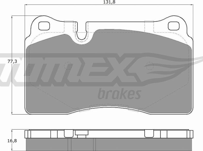 TOMEX brakes TX 14-73 - Stabdžių trinkelių rinkinys, diskinis stabdys autoreka.lt