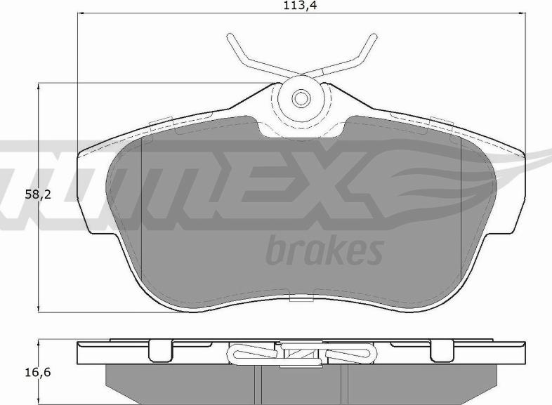 TOMEX brakes TX 15-94 - Stabdžių trinkelių rinkinys, diskinis stabdys autoreka.lt