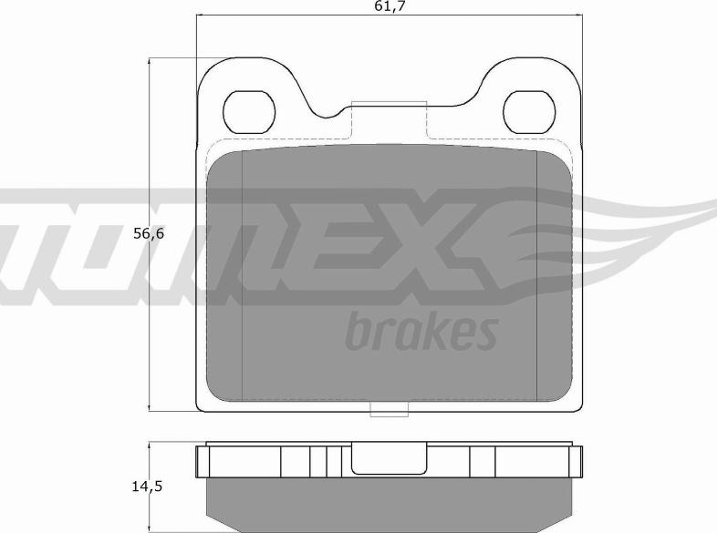 TOMEX brakes TX 15-06 - Stabdžių trinkelių rinkinys, diskinis stabdys autoreka.lt