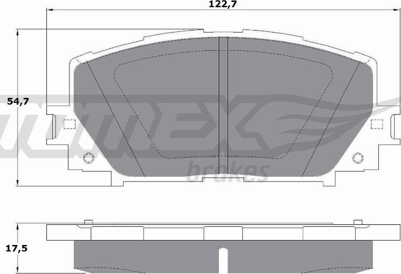 TOMEX brakes TX 16-10 - Stabdžių trinkelių rinkinys, diskinis stabdys autoreka.lt