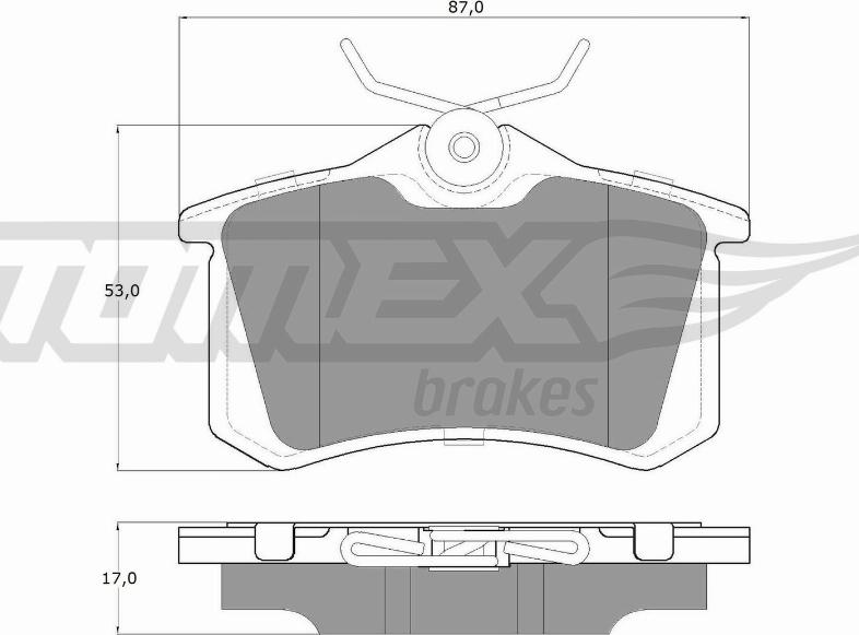 TOMEX brakes TX 16-24 - Stabdžių trinkelių rinkinys, diskinis stabdys autoreka.lt