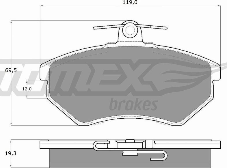 TOMEX brakes TX 10-11 - Stabdžių trinkelių rinkinys, diskinis stabdys autoreka.lt