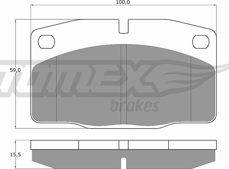 TOMEX brakes TX 10-13 - Stabdžių trinkelių rinkinys, diskinis stabdys autoreka.lt