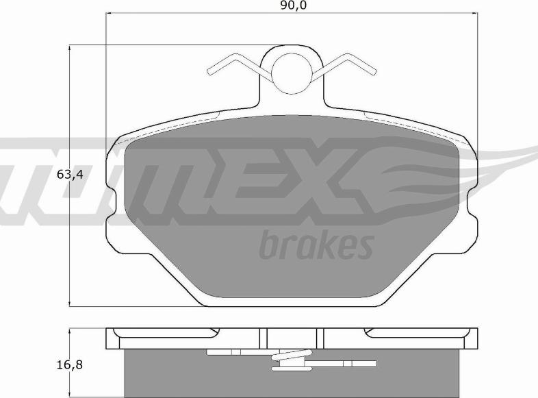 TOMEX brakes TX 10-39 - Stabdžių trinkelių rinkinys, diskinis stabdys autoreka.lt