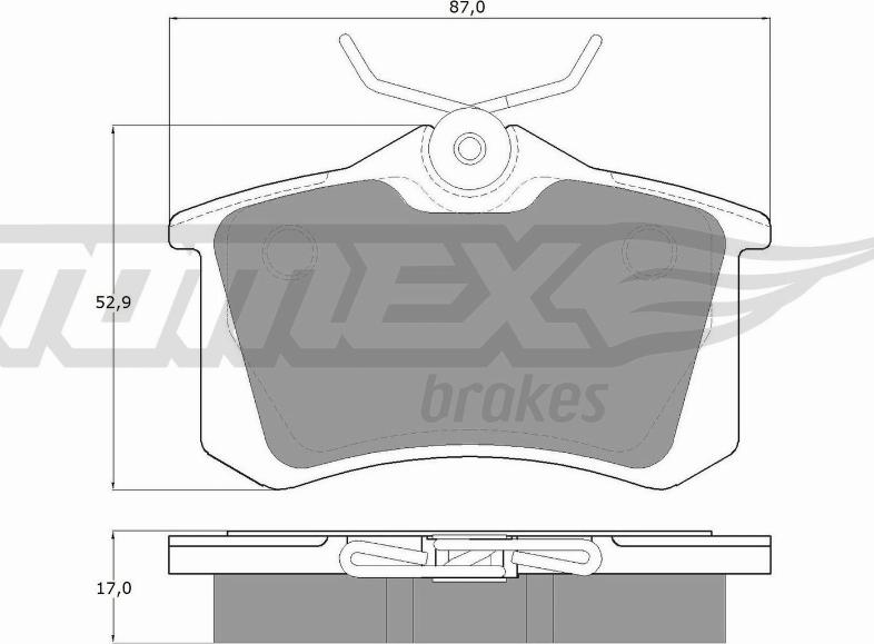TOMEX brakes TX 10-781 - Stabdžių trinkelių rinkinys, diskinis stabdys autoreka.lt