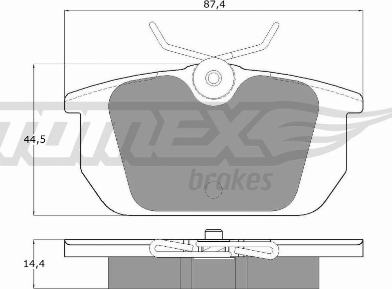 TOMEX brakes TX 12-01 - Stabdžių trinkelių rinkinys, diskinis stabdys autoreka.lt