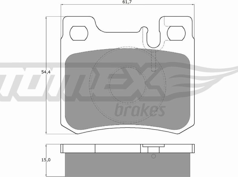 TOMEX brakes TX 12-30 - Stabdžių trinkelių rinkinys, diskinis stabdys autoreka.lt
