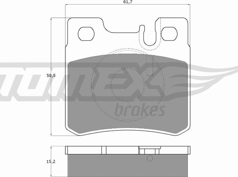 TOMEX brakes TX 12-33 - Stabdžių trinkelių rinkinys, diskinis stabdys autoreka.lt