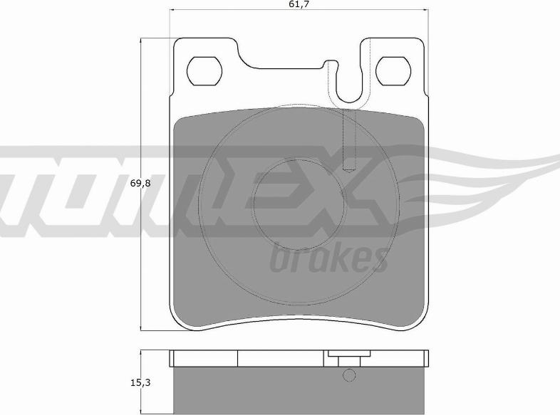 TOMEX brakes TX 12-73 - Stabdžių trinkelių rinkinys, diskinis stabdys autoreka.lt