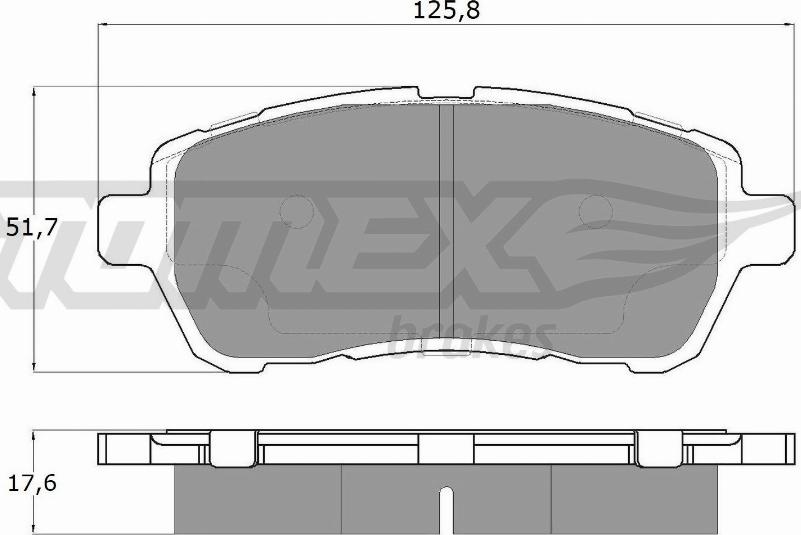 TOMEX brakes TX 17-95 - Stabdžių trinkelių rinkinys, diskinis stabdys autoreka.lt