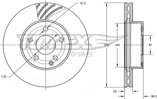 TOMEX brakes TX 74-08 - Stabdžių diskas autoreka.lt