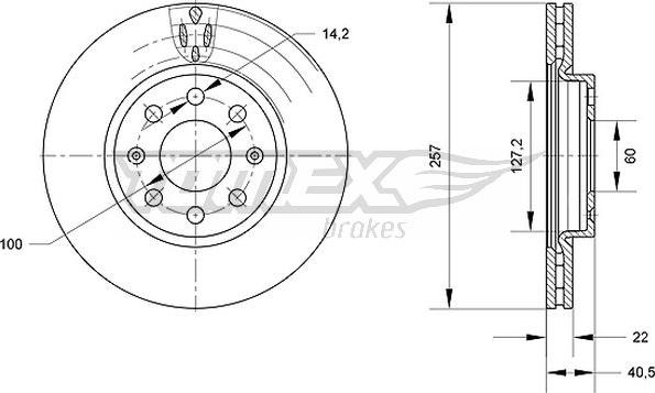 TOMEX brakes TX 70-85 - Stabdžių diskas autoreka.lt