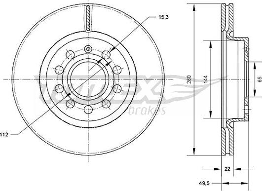 TOMEX brakes TX 70-30 - Stabdžių diskas autoreka.lt