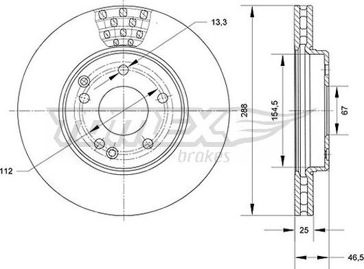 TOMEX brakes TX 71-06 - Stabdžių diskas autoreka.lt