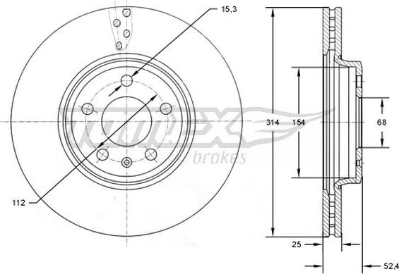 TOMEX brakes TX 72-48 - Stabdžių diskas autoreka.lt