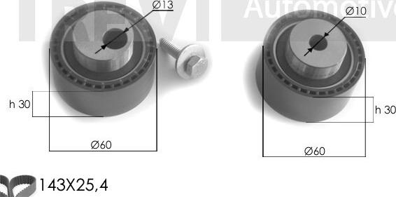 Trevi Automotive KD1259 - Paskirstymo diržo komplektas autoreka.lt