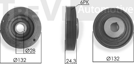 Trevi Automotive PC1058 - Skriemulys, alkūninis velenas autoreka.lt