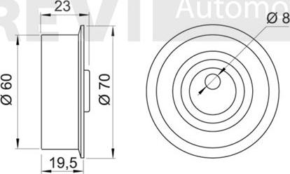 Trevi Automotive TD1175 - Įtempiklio skriemulys, paskirstymo diržas autoreka.lt