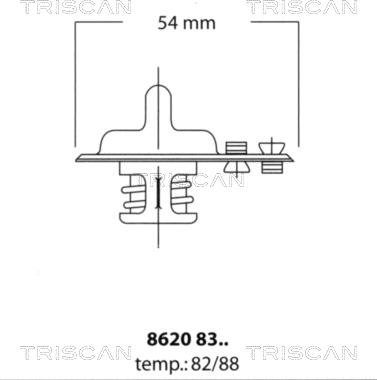 Triscan 8620 8382 - Termostatas, aušinimo skystis autoreka.lt