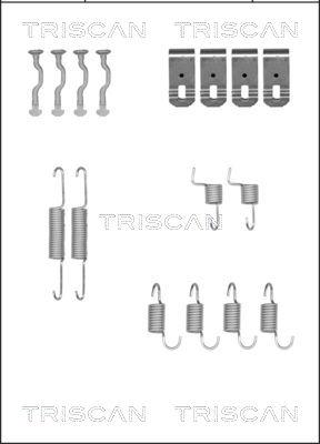 Triscan 8105 402540 - Priedų komplektas, stovėjimo stabdžių trinkelės autoreka.lt