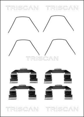 Triscan 8105 501585 - Priedų komplektas, diskinių stabdžių trinkelės autoreka.lt