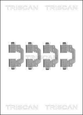 Triscan 8105 251602 - Priedų komplektas, diskinių stabdžių trinkelės autoreka.lt