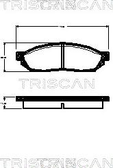 Triscan 8110 40055 - Stabdžių trinkelių rinkinys, diskinis stabdys autoreka.lt