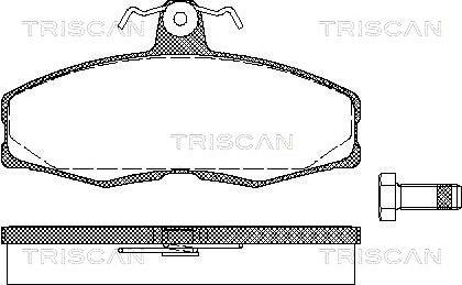 Triscan 8110 10232 - Stabdžių trinkelių rinkinys, diskinis stabdys autoreka.lt