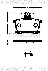 Triscan 8110 29070 - Stabdžių trinkelių rinkinys, diskinis stabdys autoreka.lt