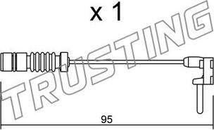 Trusting SU.011 - Įspėjimo kontaktas, stabdžių trinkelių susidėvėjimas autoreka.lt