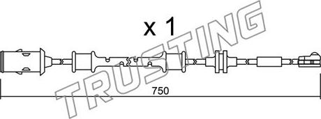 Trusting SU.319 - Įspėjimo kontaktas, stabdžių trinkelių susidėvėjimas autoreka.lt