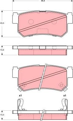 TRW GDB3382 - Stabdžių trinkelių rinkinys, diskinis stabdys autoreka.lt