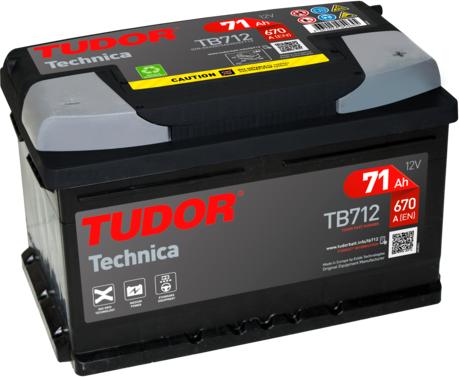 Tudor TB712 - Starterio akumuliatorius autoreka.lt