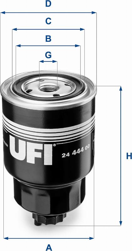 UFI 24.444.00 - Kuro filtras autoreka.lt