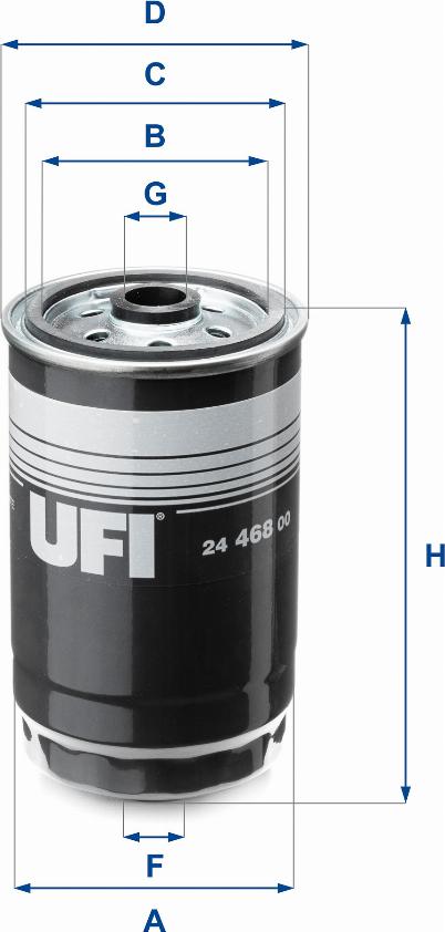 UFI 24.468.00 - Kuro filtras autoreka.lt