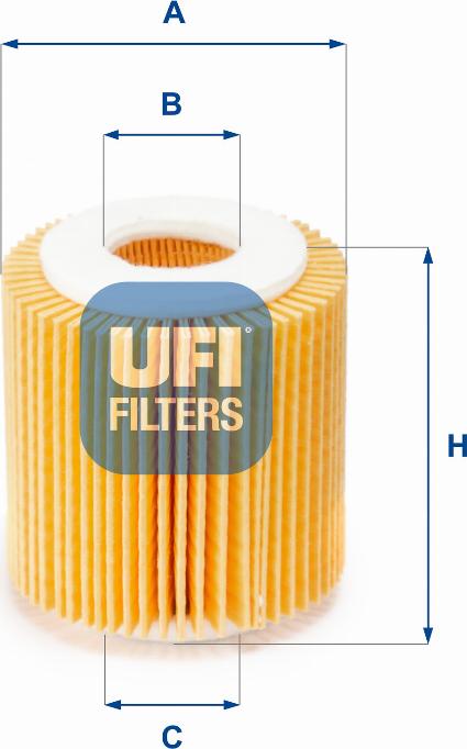 UFI 25.056.00 - Alyvos filtras autoreka.lt