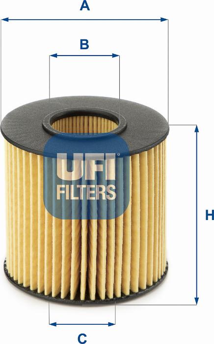 UFI 25.196.00 - Alyvos filtras autoreka.lt