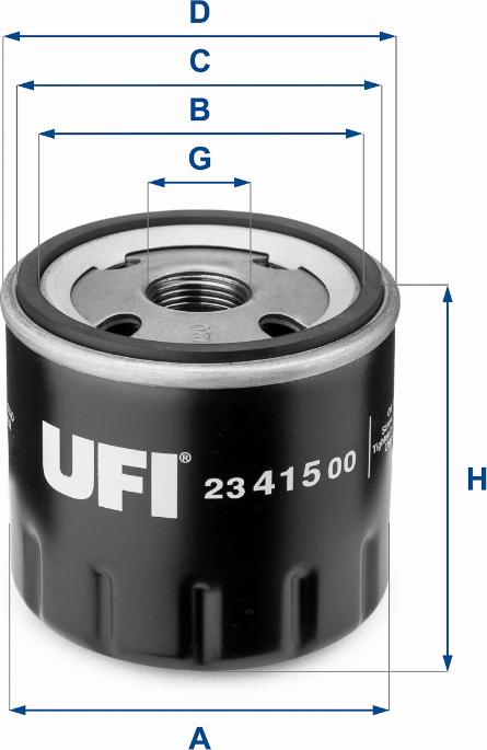 UFI 23.415.00 - Alyvos filtras autoreka.lt