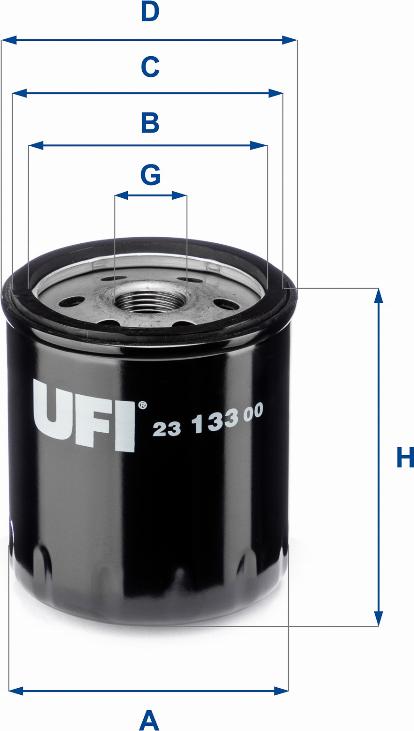 UFI 23.133.00 - Alyvos filtras autoreka.lt