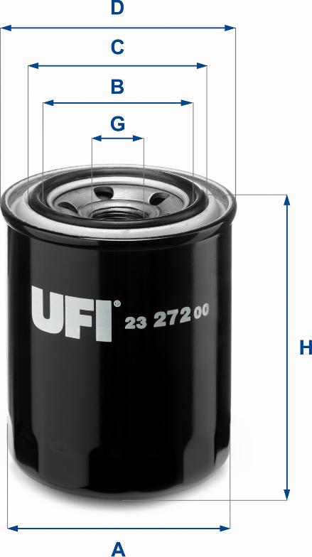 UFI 23.272.00 - Alyvos filtras autoreka.lt